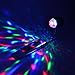 WOWTOU Disco Ball Lamp, Rotating RGB Colored LED Stage Lighting Party Bulb with 3W Book Light, USB Powered (Black)