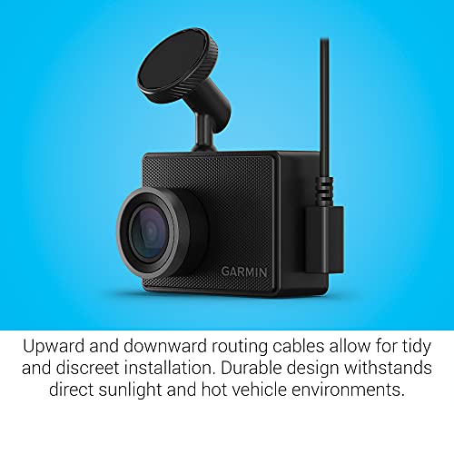 Garmin Dash Cam 47, 1080p and 140degree FOV, Monitor Your Vehicle