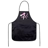 Women's Crystal Rhinestone Stylist Salon Hair Dryer Bib Apron (Black/Pink)