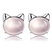 Acxico Lovely Cute Opals Little Cat Stud Earrings