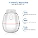 Facial Cleansing Brush, 3D Sonic Vibrating Waterproof Face Cleaner with Wireless Charging Base, 2 Brush Heads with 4 Modes, Gentle Exfoliating, Removing Blackhead, Massaging for Skin Deep Cleaning