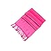 Sakkas Large Soft Silky Pashmina Shawl Wrap Scarf Stole in Solid Colors - Fuschia