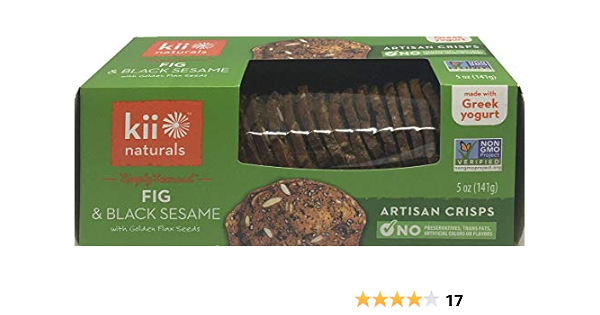Amazon Com Kii Naturals Fruit Artisan Crisps Box 5oz Fig Black Sesame Grocery Gourmet Food
