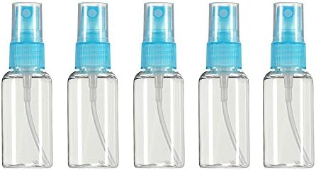 Plastic Spray Bottles 30ML Portable Refillable Plastic Fine Mist Perfume Makeup Clear Empty Spray , Sprayer Bottle Cosmetic (5 Pcs)