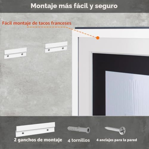 Espelho de casa de banho com luz 70x100cm, espelhos de casa de banho com LED com antiembaça, regulável, 3 cores de luz, função de memória