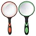 JOYPRO 2-Pack 4X Magnifying Glass, Handheld Reading Magnifier – 75mm Magnifying Glass Lens, Thickened Rubbery Frame with Non-Slip Soft Handle for Book Reading,Insect and Kids Hobby Observation