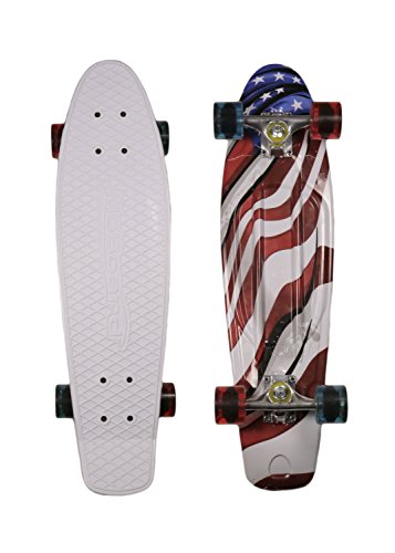 MoBoard 27" Vintage Style Classic Skateboard, USA Flag