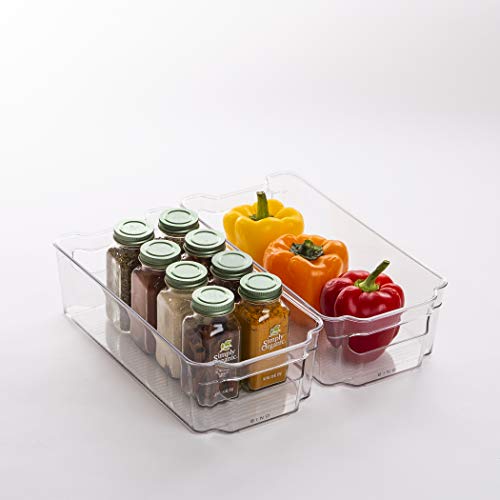 image for BINO Stackable Plastic Organizer Storage Bins, Medium - 2 Pack - Pantr