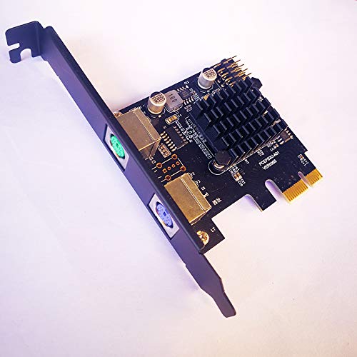 JXSZ PCI-Express to 2xPS2 PS/2 Keyboard and Mouse Port Expansion Card Without USB Ports