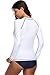 CharmLeaks Woman Long Sleeve Rash Guard Swimwear SPF Clothing Surfing Swim Shirt White M