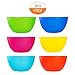6 Pc Fun Multi-Colored BPA-Free Bowls - Cereal Fruit or Soup Bowl
