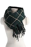 XY Fancy Unisex Fashion Long Shawl Big Grid Warm Lattice Large Scarf Green