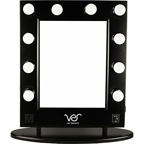 Ver beauty vmr4512 hollywood vanity mirror, black matte