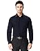 PJ PAUL JONES Men's Long Sleeve Casual Designer Shirts Plus Size Dress Shirts Big and Tall (Blue,2XL)