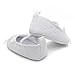 Delebao Baby Girl Infant Satin Mary Jane White Shoes Dance Ballerina Slippers (6-12 Months, Shoes & Headband)