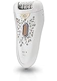 Philips HP6576 Satin Perfect Deluxe Epilator, White/Champagne