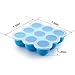 Samuelworld Baby Food Storage Container, Baby Food Freezer Tray with Lid, 9x2.5oz BPA Free, FDA Approved, Silicone, Perfect For Homemade Baby Food, Vegetable & Fruit Purees and Breast Milk (blue)