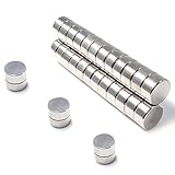 Round Magnets For Refrigerator By JACK CHLOE, 35Pcs 10MM x 3MM Stainless Steel Craft Magnet, Durable Mini Magnets For Multi-Use, Approximately 2/5