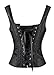 Kimring Women's Gothic Jacquard Shoulder Straps Tank Overbust Corset Bustiers