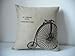 Cotton Linen Square Decorative Throw Pillow Case Cushion Cover Vintage Bicycle Bike 18 'X18 '