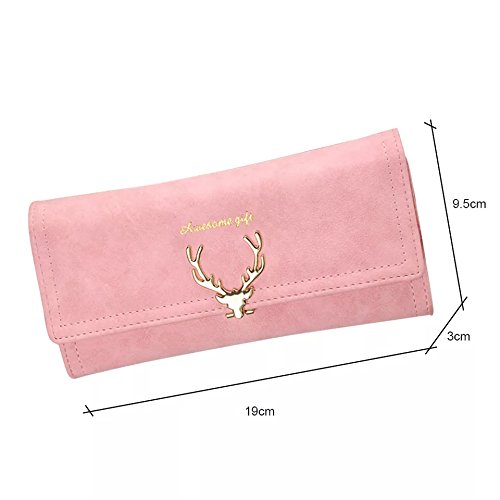 victory royal women's pu pink clutch