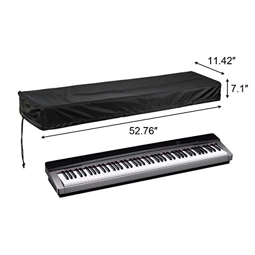 Bluecell Piano Keyboard Dust Cover for 88 Keys Waterproof Dust Proof Electronic Keyboard Bags Cases Covers - Made of Nylon/Spandex- Elastic Cord and - Locking Clasp - Keep It Free From Dust and Dirt