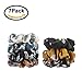 Ondder Chiffon Flower Hair Scrunchies Large Hair Bow Chiffon Ponytail Holder Bobbles Elastic Colorful Scrunchy Hair Bands Ties, 7 Pieces