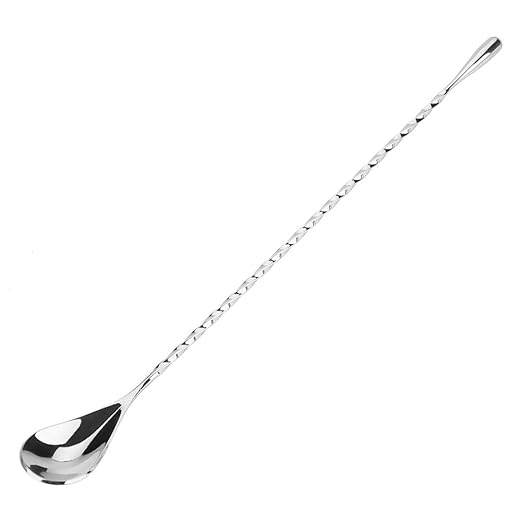 Cocktail Spoon, Stainless Steel Cocktail Spoon Bar Accessories Beverage