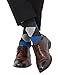 Men Cotton Business Dress Socks Navy Argyle Solid Pattern Socks 6 Pack