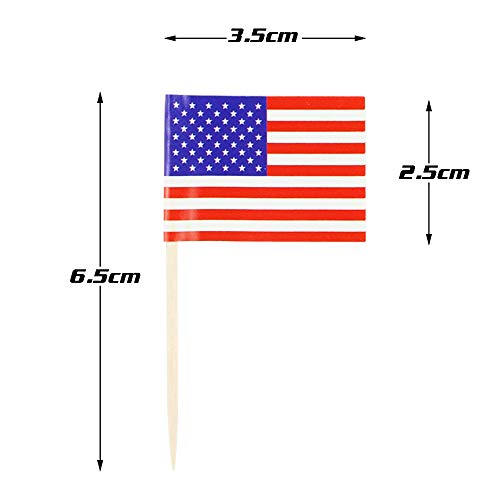 Hslife 200Pcs Different Countries World Flag Sticks Toothpick Flag Cocktail Sticks Cupcake Picks for Bar,Sports Party,Events Decoration