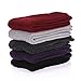 Dosoni Women Super Thick Soft Knit Wool Warm Winter Crew Socks 5 Pack (5 Pack Soild Color A)