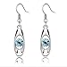 Hithop Fashion Crystal Drop Earring Oval Dangle Earrings