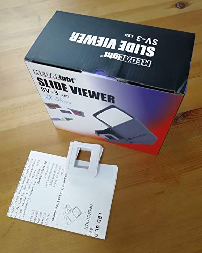 Medalight Portable 35mm Film LED Slide and Negative Viewer with Six Slide Mounts and Two Lens Cleaning Cloth