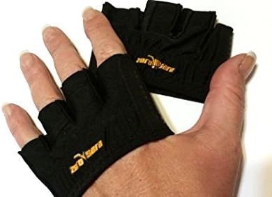 Zerosara Fingerless Weightlifting Gloves with Non-Slip Crosilicone Palms Provide Support for Gym Workouts, Fitness, Kettlebell, Yoga, and WOD (Black, Small)