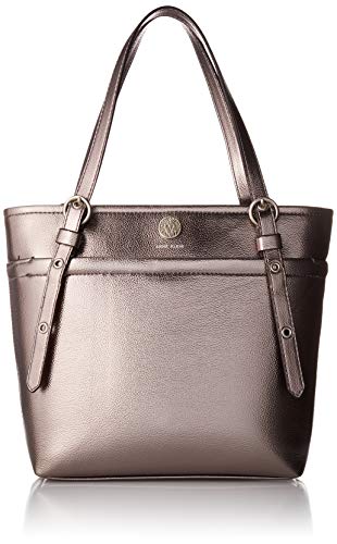 Anne Klein Small Pocket Tote, dark silver