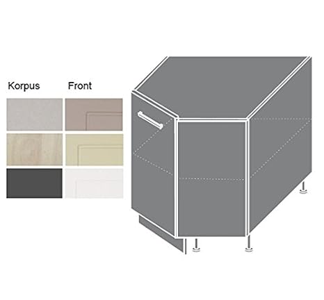 Eck Unterschrank Küchenschrank zu Küchenzeile 90cm Korpus- und
