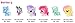 My Little Pony MLP Series 4 Fashems Set of 6 ( Pinkie, Trixie, Spike, Rarity, Flutterfly and Lyra)