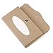 CORUX PU Leather Car Visor & Seat Back Tissue Case Holder with One Tissue Refill (Beige)