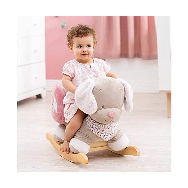 Nattou Schaukeltier Hündin Lali, Iris und Lali, 74 x 29 x 40 cm, Beige/Rosa – Bild 3