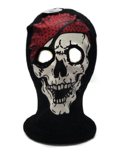 Red Bandana Pirate Ski Mask Gothic Beanie Hat