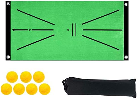 Besitek Golf Training Mat, Swing Detection Batting Mini Golf Practice Training Aid Game, Portable Golf Training Turf Mat Gift for Home Office Outdoor Use with 7 Golf Balls Besitek Golf Training Mat, Swing Detection Batting Mini Golf Practice Training Aid Game, Portable Golf Training Turf Mat Gift for Home Office Outdoor Use with 7 Golf Balls