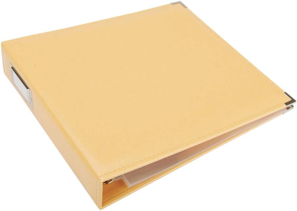 We R Memory Keepers We R Classic Leather 3-Ring Album X 12-inch Buttercup, Acrylic, Multicolour, 34.79x39.11x6.85 cm - Image 3
