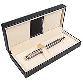 Penneed Rollerball Pen Gift Set for Men Women Executive Home Office Use, with Gift box Refillable 0.7mm Black Ink G5(Dark Gray)