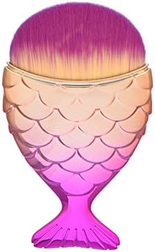 LYNN CAPANZANO 1pc Fishtail Cosmetic Brush Pink Yellow Soft Nylon Wool Fish Shape Handle Bottom Powder Contour Blusher Round Brush