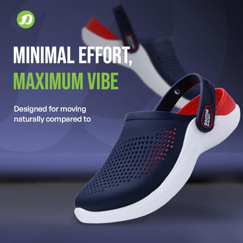 DOCTOR EXTRA SOFT Men's Classic Casual Sports Clogs/Sandals with Adjustable Back Strap for Adult | Comfortable & LightWeight| Stylish & Anti-Skid| Waterproof & Everyday Use Mules for Gents/Boys D-513