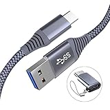 3.0 USB C Cable, XIOUP USB Type C Cable(2 Pack 6FT) USB A 3.0 to USB-C Fast Charger Nylon Braided Cord for Samsung Galaxy S9 S8 Plus Note 8,Moto Z Z2,LG V30 V20 G5 G6,Google Pixel 2 XL,OnePlus 5 3T 2