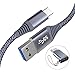USB Type C Cable, XIOUP (2 Pack 6FT) USB A 3.0 to USB-C Fast Charger Nylon Braided Cord for Samsung Galaxy S9 S8 Plus Note 8,Moto Z Z2,LG V30 V20 G5 G6,Google Pixel 2 XL,OnePlus 5 3T 2 and More(Grey)
