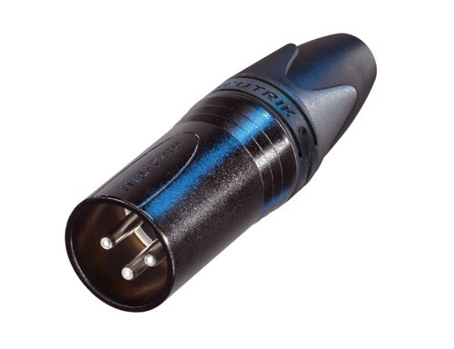Neutrik NC3MXX-BAG 3-Pin XLR Male Cable Connector with Black Housing and Silver Contacts