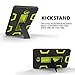 XIQI Compatible with Samsung Galaxy Tab A 10.1 Case, Three Layer Hybrid Rugged Heavy Duty Anti-Slip Case Full Body Protection Cover for Tab A 10 inch(SM-T580),Black/Lemony Green