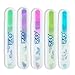 EZGO 5 Pieces Colorful Printed Pattern Crystal Glass Nail Files Set, Glass Files for Nails and Bonafide Beauty
